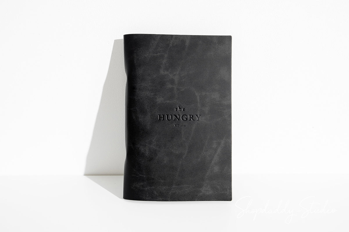 Durable leather menu holder designed for busy hospitality settings