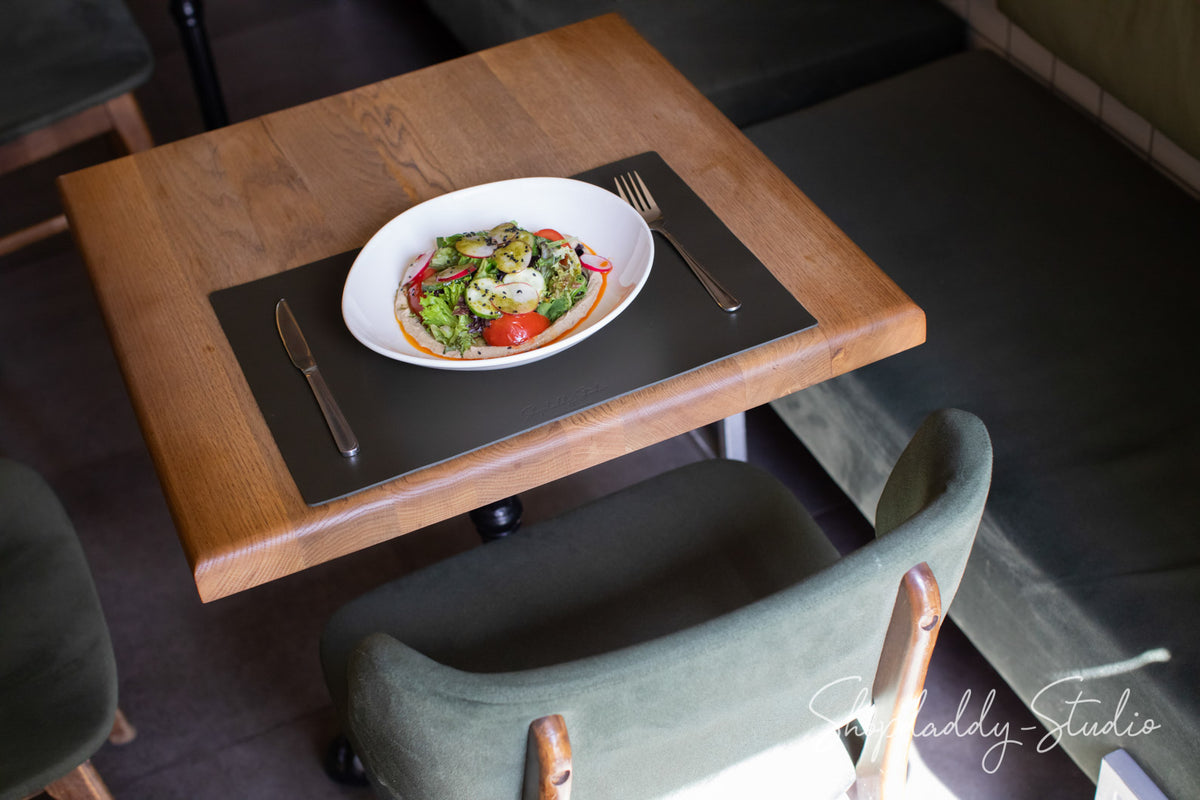 Cafe Green Thick Leather Table Dining Placemat