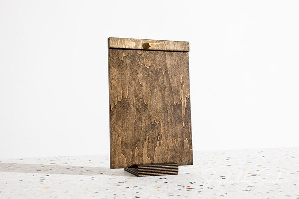 personalized wood menu board for restaurant