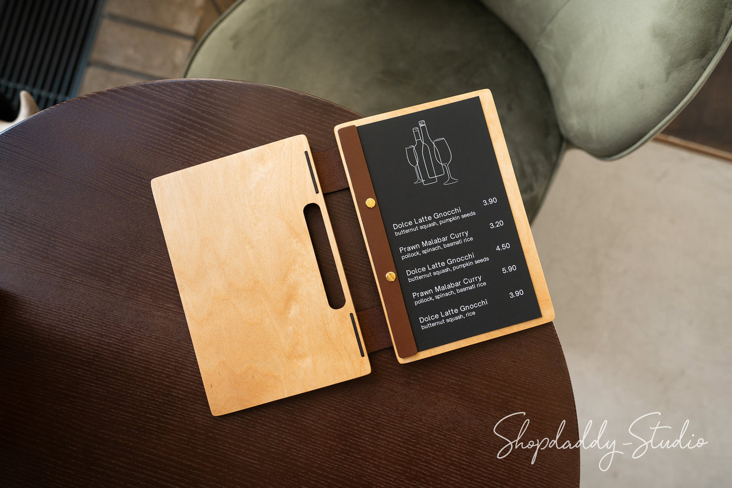 premium quality Wooden Menu Holder with Slot
