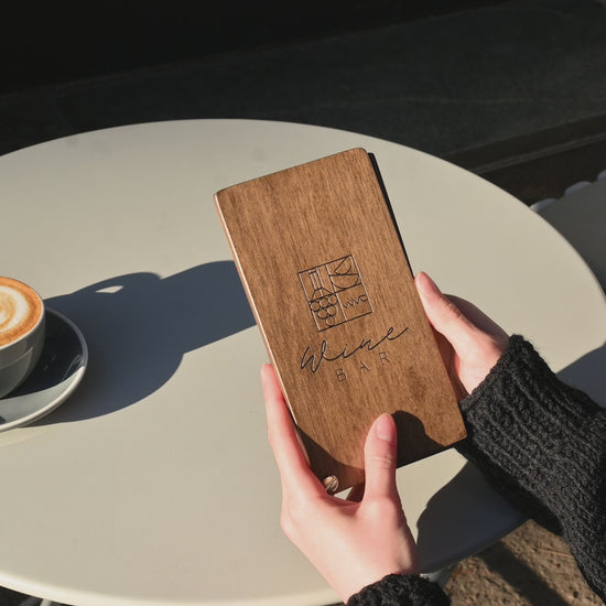 Wood Check Holder Box with Rotating Lid