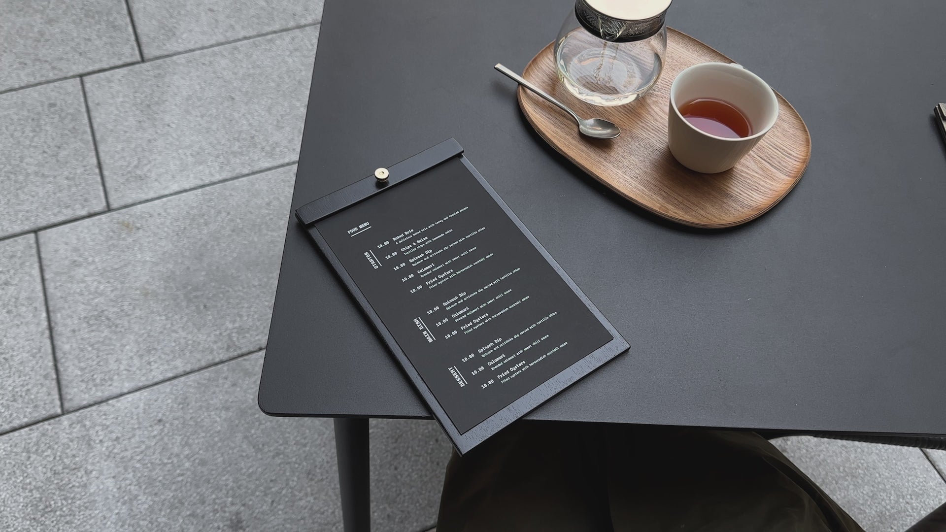 Plywood Menu Board with Brass Screw