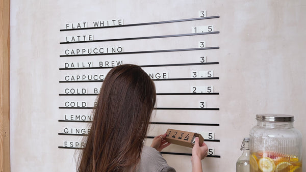 Metal Wall Menu Letter Board with PVC Letters