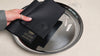 Black Leather Bill Holder with Two Pockets