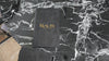 Black Recycled Leather Menu Cover with Elastic Band