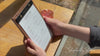 Custom Walnut Wooden Menu Holder With Leather Plank