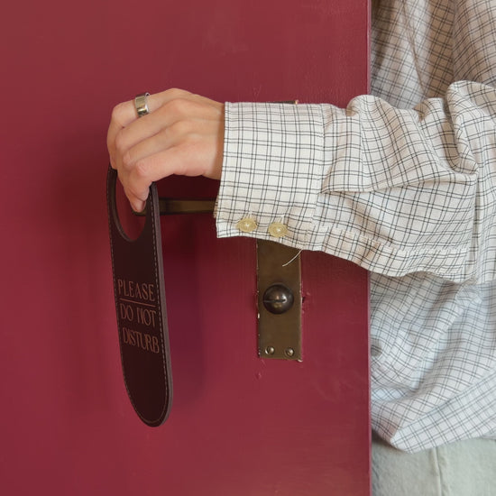 Dark Brown Do Not Disturb Door Sign