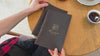 Chocolate Leather Menu Cover with Steel Rings