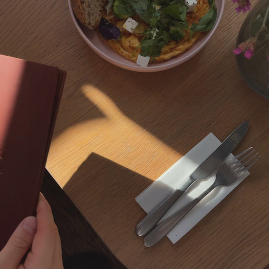 Brown Double Leather Menu Cover with Corners