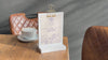 White Straight Wooden Table Stand With Golden Binder