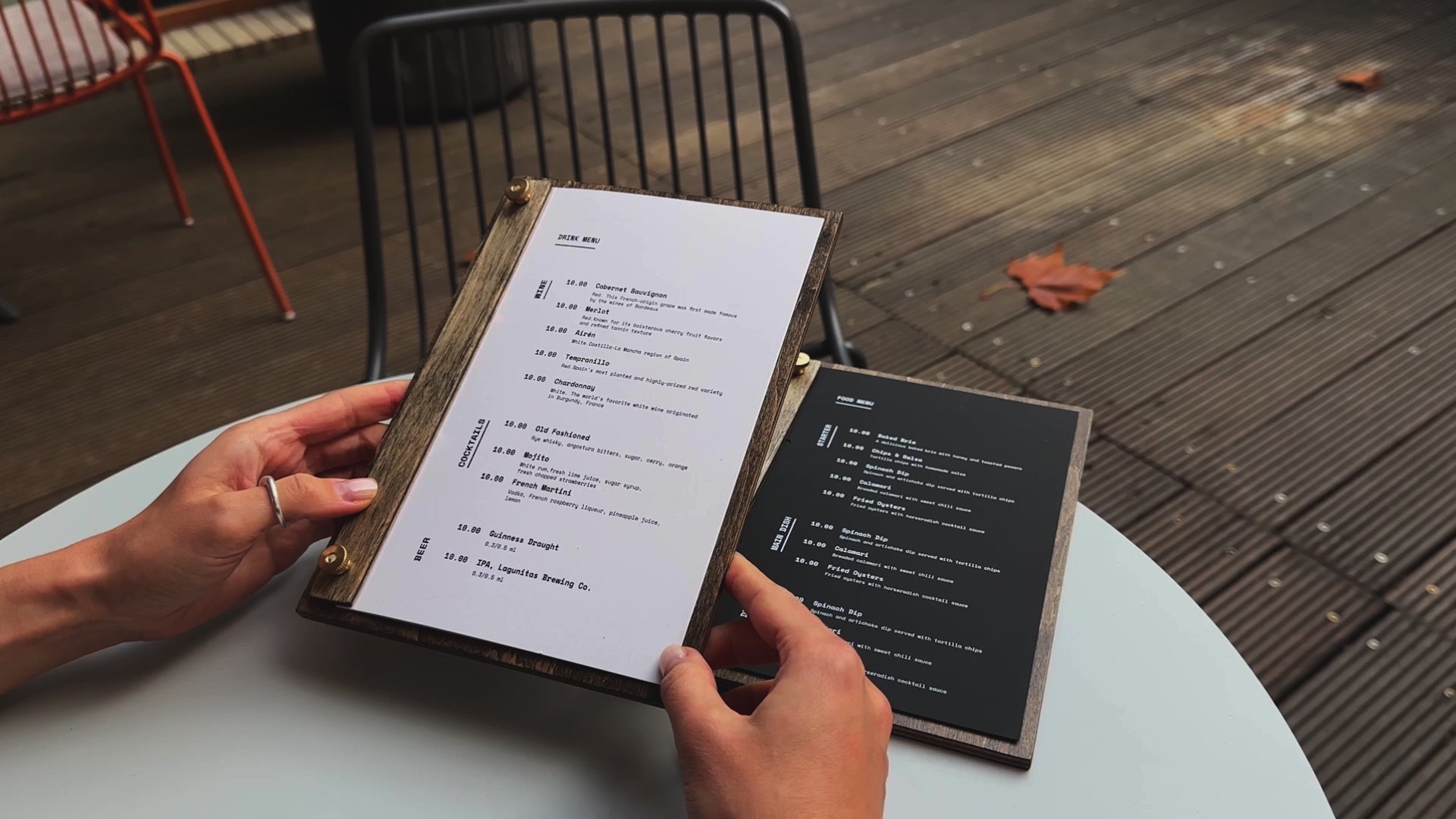 Stylish Restaurant Menu Board