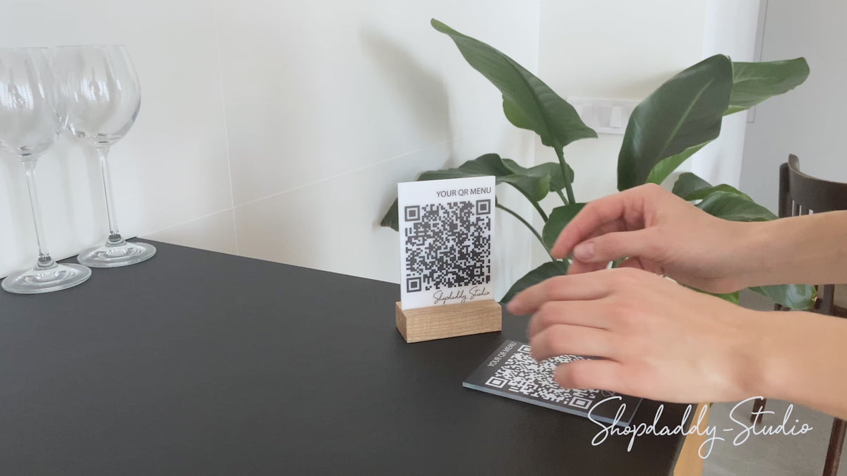 Set Of 5 pcs Qr Menu Sign Holders – Shopdaddy-Studio