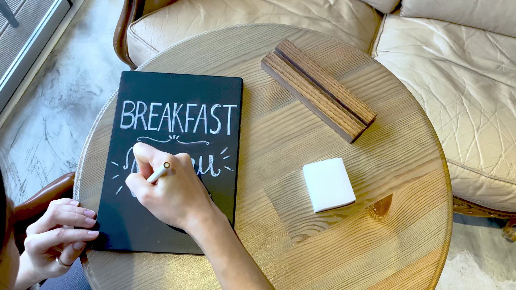 chalk table stand for bakery shopdaddy studio