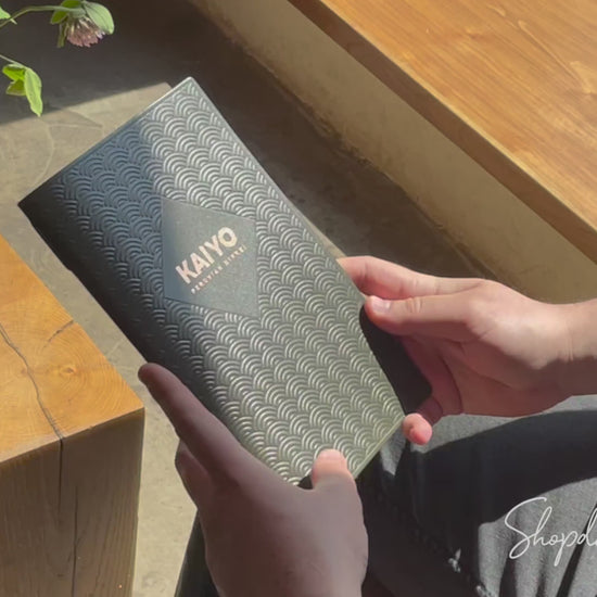 Green Thick Leather Menu Cover with Pattern for restaurant