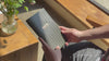 Green Thick Leather Menu Cover with Pattern for restaurant