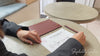 Brown Double Leather Holder with Caburn Plank with your logo