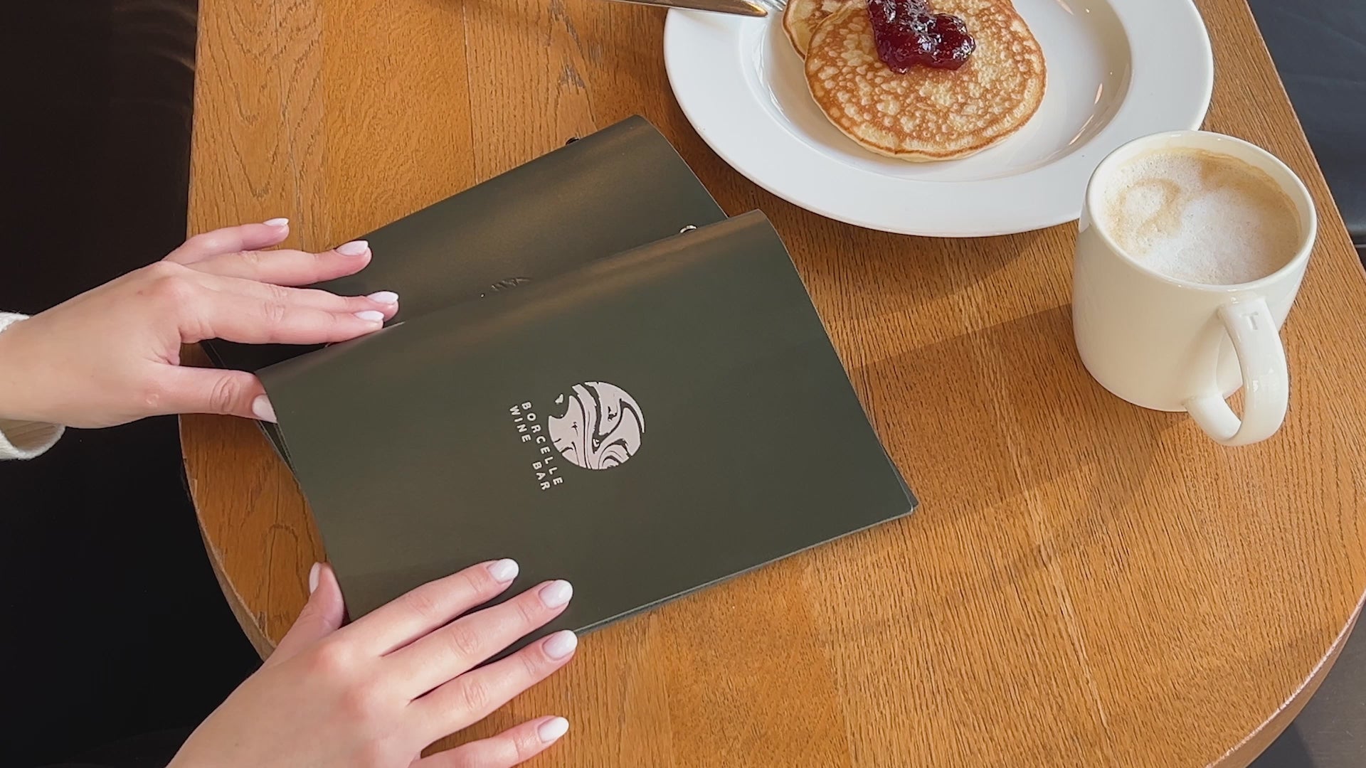 Green Thick Leather Menu Cover With Plastic Sleeves