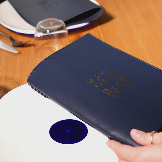Menu Cover with Stitching and Elastic Band