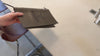 Green-Gray Leather Menu Folder with Leather Lace