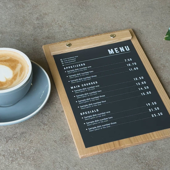 Lacquer Wooden Menu Board