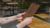 Rusty Double Leather Menu Cover with Elastic Band with your logo
