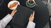 Green Gray Leather Menu Cover With Plastic Sleeves