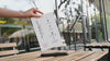 Black Wooden/Acrylic Table Menu Stand