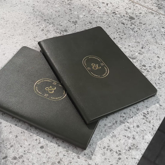Green Thick Leather Menu Cover with Plank with  logo