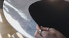 Dark Blue Thick Leather Oval Table Dining Placemat