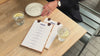 Ashwood Lacquer Menu Holder with Two Leather Clasps