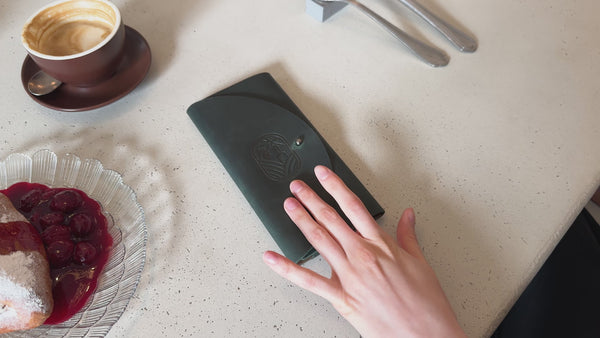 Green Check Presenter with Button Stud