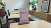 Walnut Wooden/Acrylic Table Menu Stand with your logo