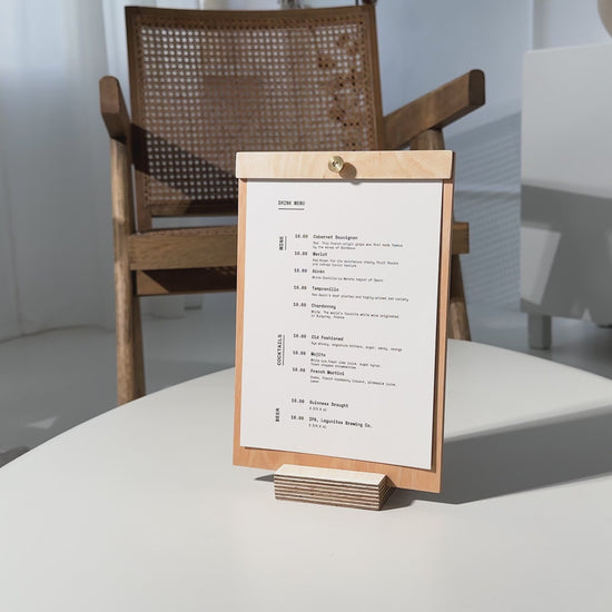 Wood Table Stand For Menu