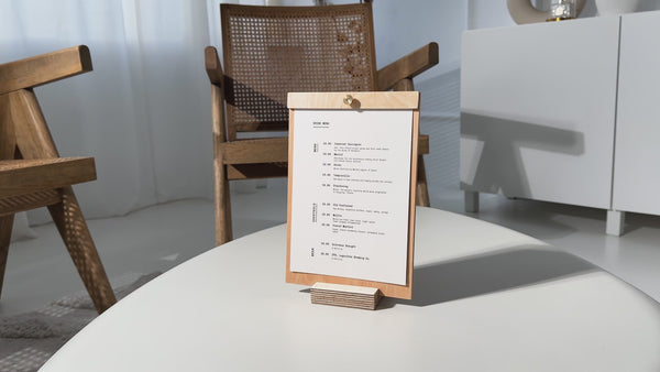Wood Table Stand For Menu
