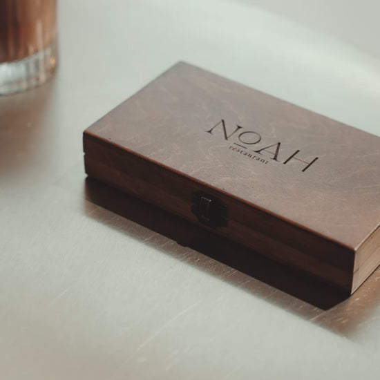 Walnut Wooden Check Presenter Box 