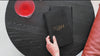 Black Leather Menu Folder with Two Elastic Bands