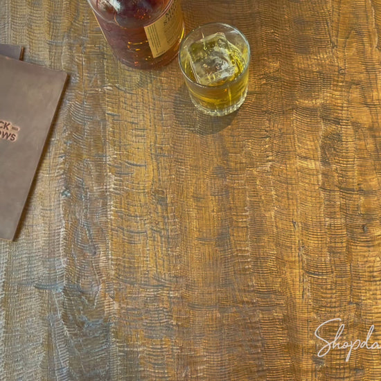 Rusty Leather Menu Cover with Leather Lace with logo