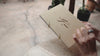 Matt Lacquer Plywood Menu Book with Golden Rings