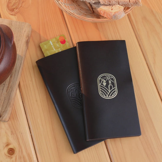 Dark Brown Italian Leather Check Presenter With Card Pocket