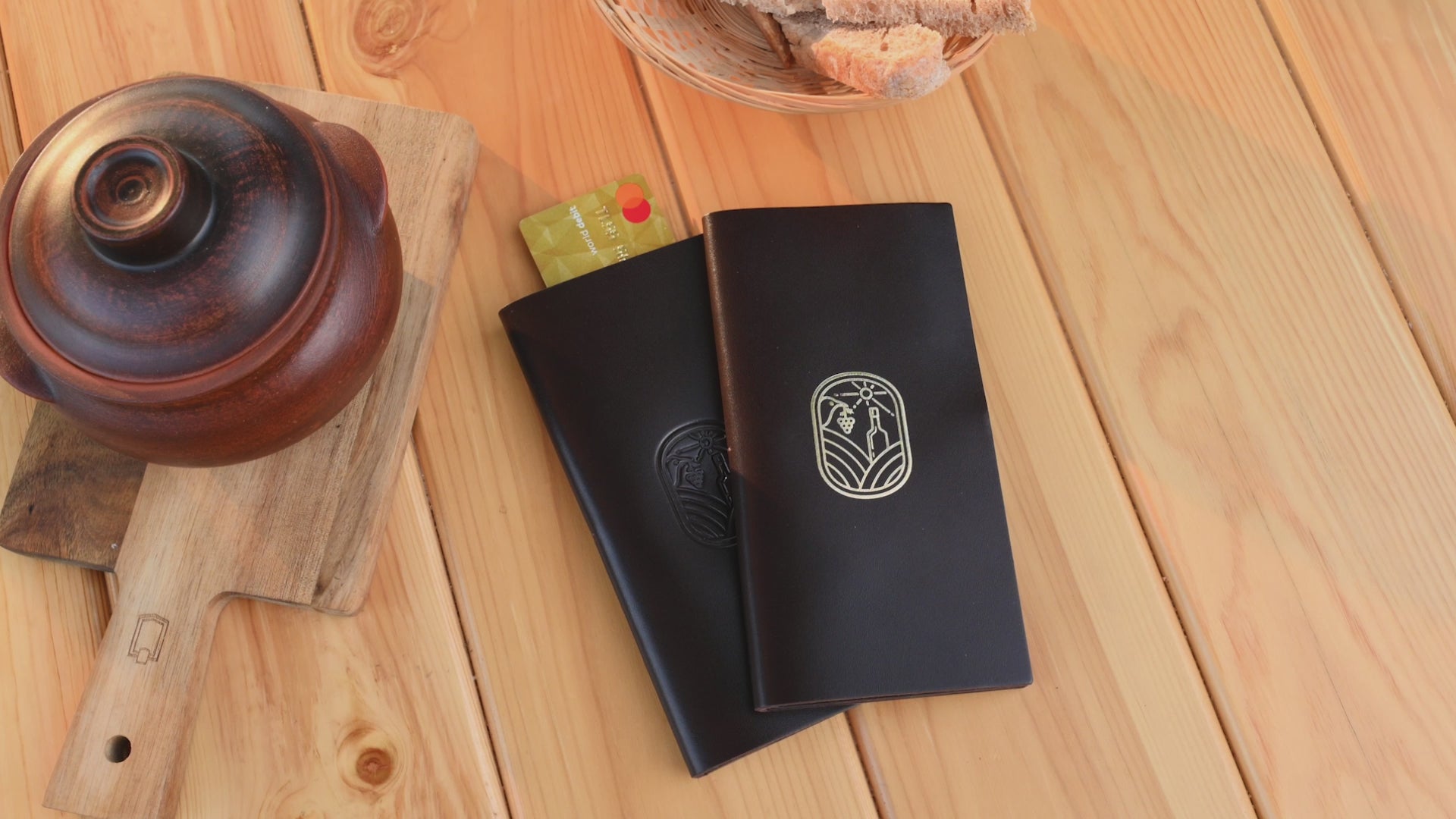 Dark Brown Italian Leather Check Presenter With Card Pocket