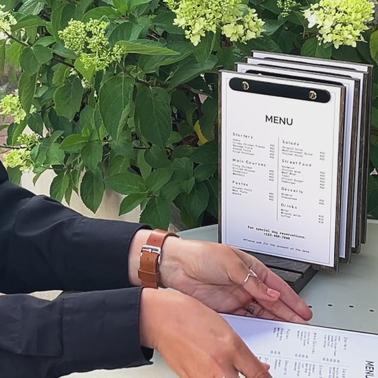 Custom Menu Board Set With Base (5 Pcs) 