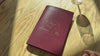Purple Thick Leather Menu Cover With Plastic Sleeves