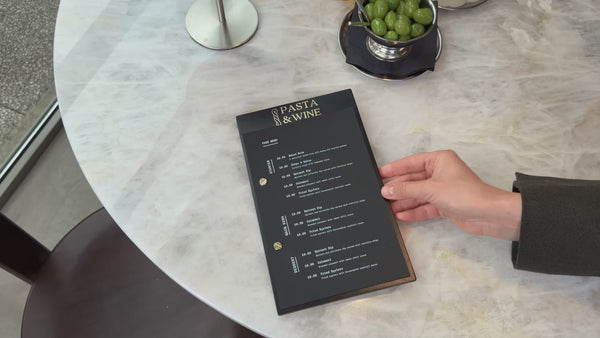 Black Plywood Menu Board with Logo for Restaurants