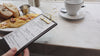 Dark Brown Leather Check Holder with Golden Binder