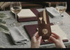Brown Leather Rounded Cutlery Holder 