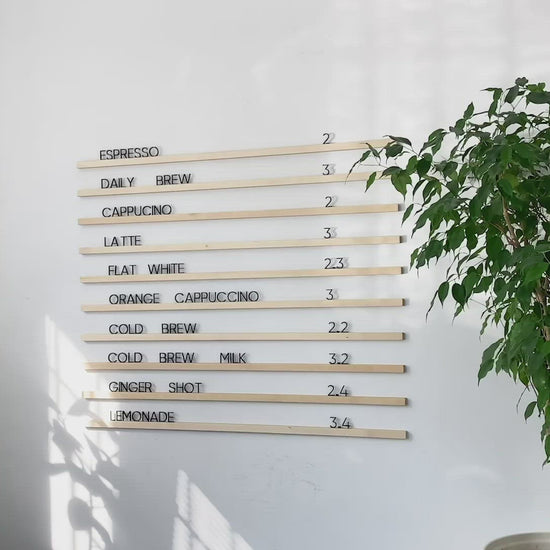 wall wooden menu holder shopdaddy studio