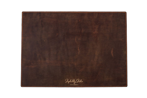 Washable Rusty Leather Table Dining Placemat 