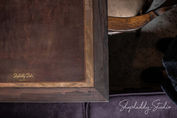 Restaurant Rusty Leather Table Dining Placemat