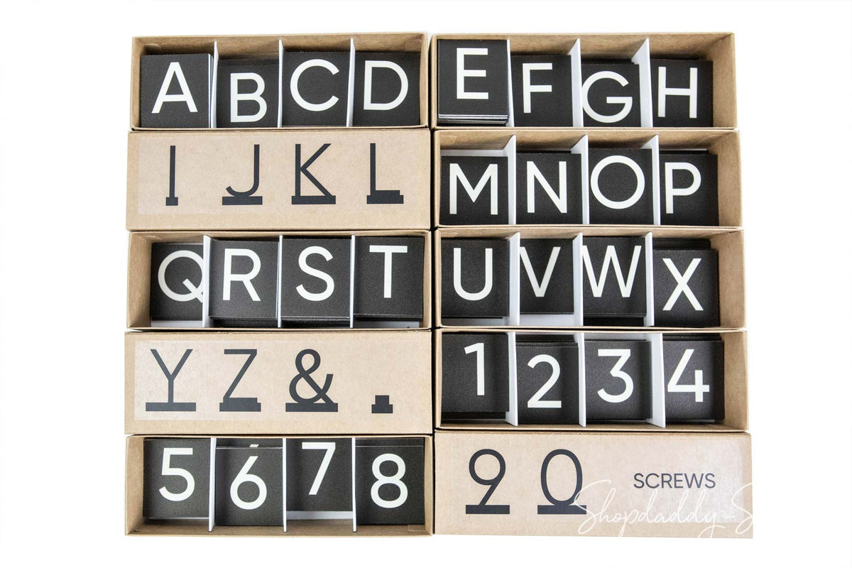 Black Wall Menu PVC Letters Board