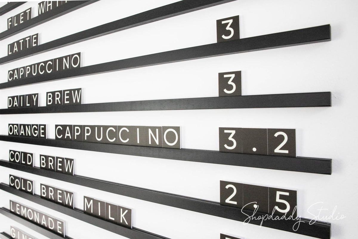 Restaurant Black Wall Menu PVC Letter Board
